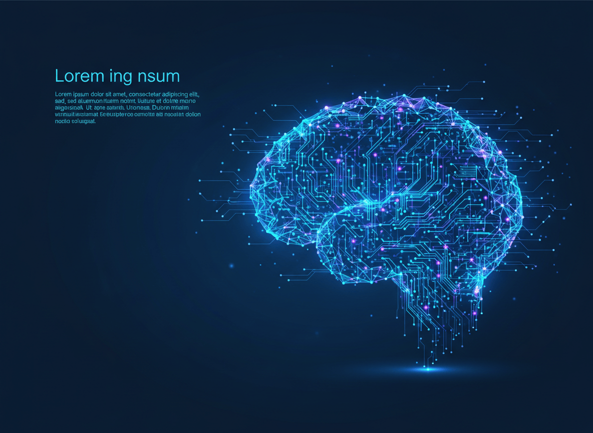 Ilustración horizontal y moderna para el encabezado de un artículo titulado «Inteligencia Artificial: aliada poderosa o amenaza latente». Representar un algoritmo de inteligencia artificial mediante una red neuronal digital luminosa, nodos conectados, flujos de datos y un cerebro abstracto formado por circuitos. Estilo editorial profesional, tecnológico y elegante; paleta azul oscuro, cian y violeta; composición limpia con espacio visual para el título; sin texto, sin letras, sin logotipos.